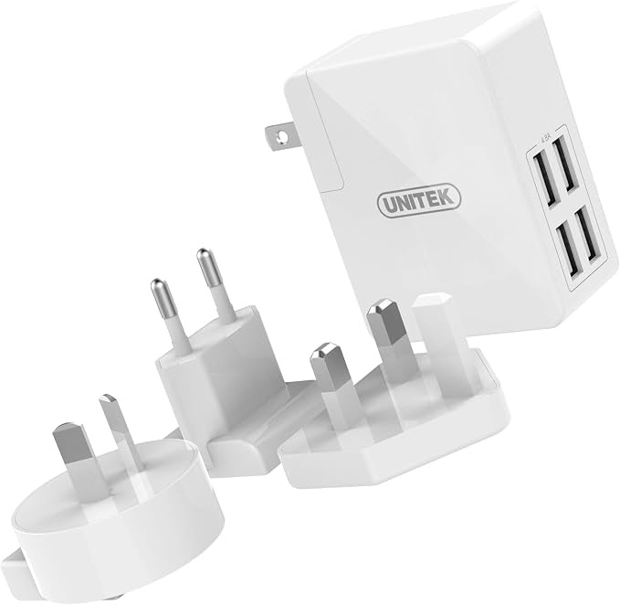 Unitek 24W 4-Port USB Travel Wall Charger (Y-PW10001)