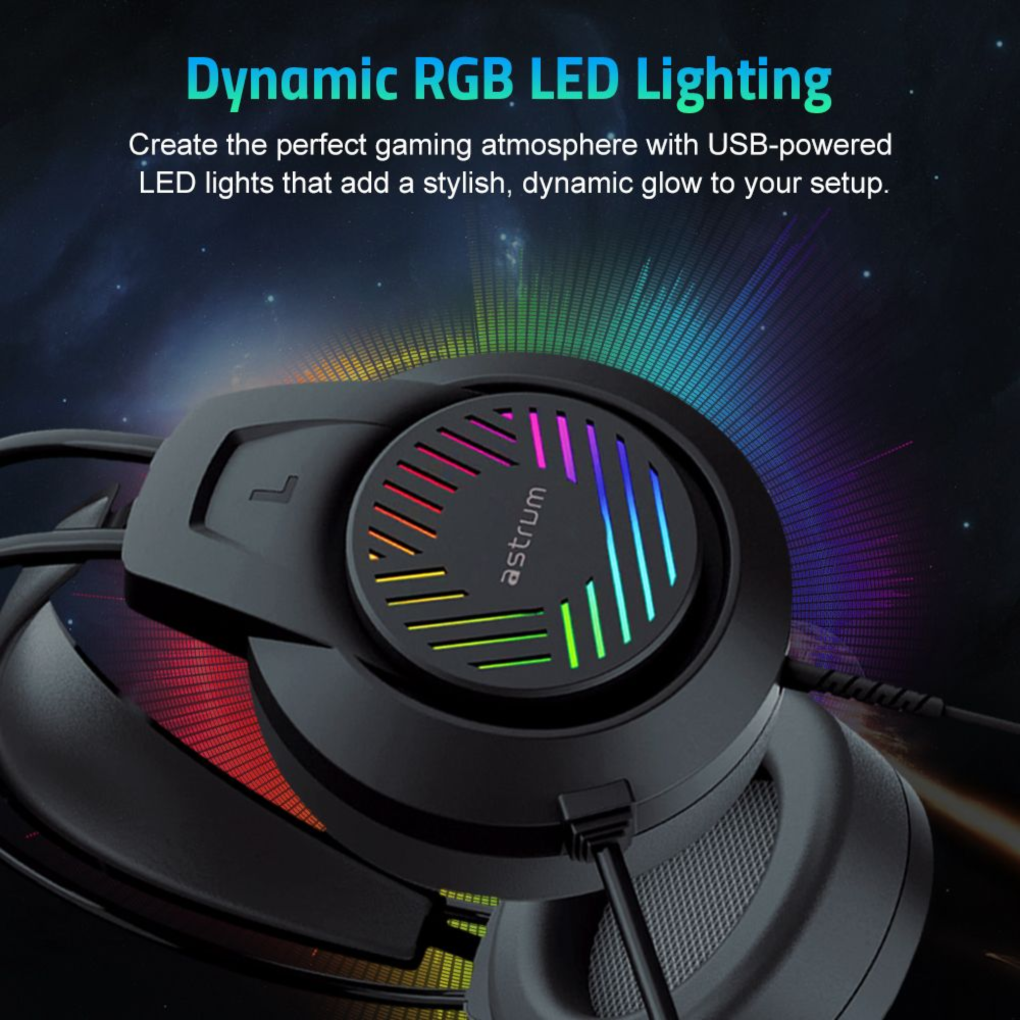 Wired Gaming Headset, 2 x 3.5mm with Boom Mic and USB LED - Image 4