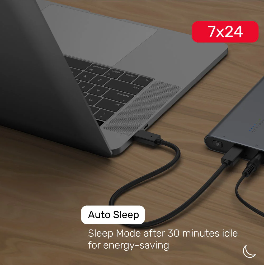 Unitek SolidForce USB-C to PCIe/NVMe M.2 SSD Dual Bay Enclosure With Office Clone - Image 4