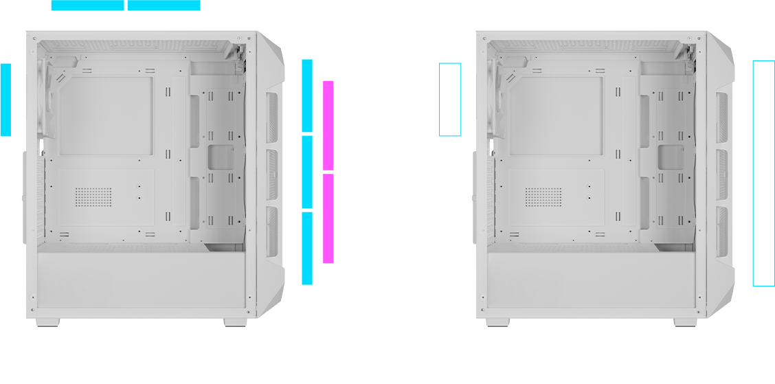 GAMDIAS _ AURA GC1 ELITE WHITE Mesh RGB Mid-tower Case - Image 2