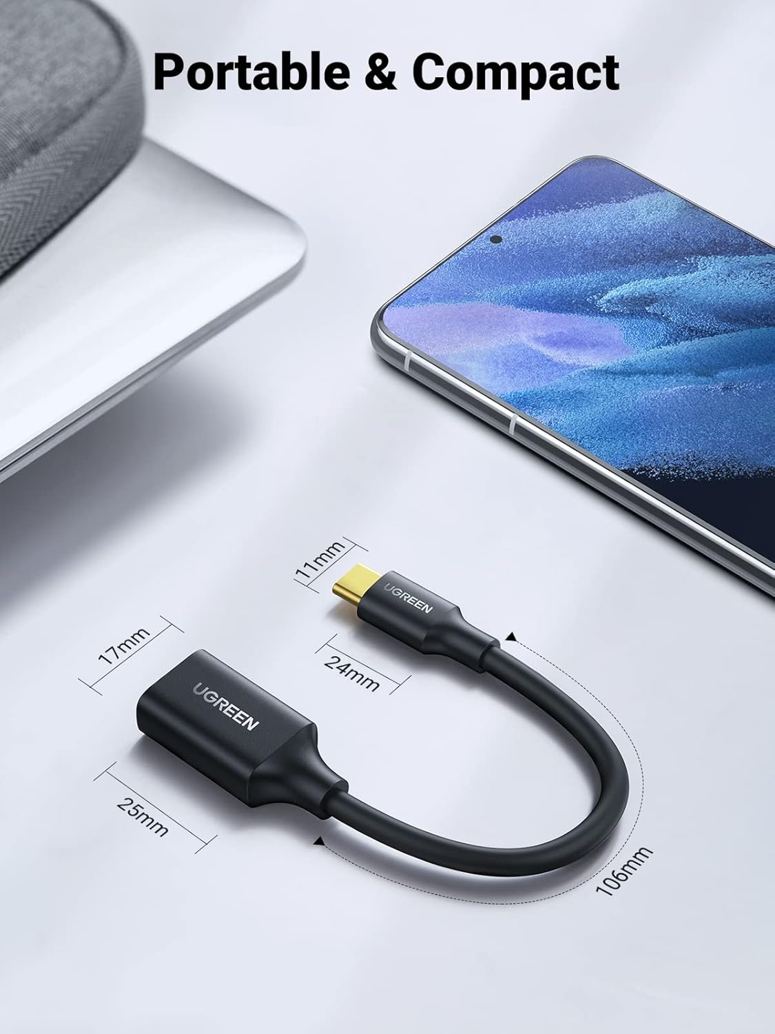 UGREEN USB C to USB 3.1 Adapter,USB C Male to USB Female Adapter,Type C Adapter OTG Cable Compatible with MacBook Pro 2022, MacBook Air/Mini,iPad mini/Pro 2022, Samsung Galaxy S22 Google Pixel - Image 7