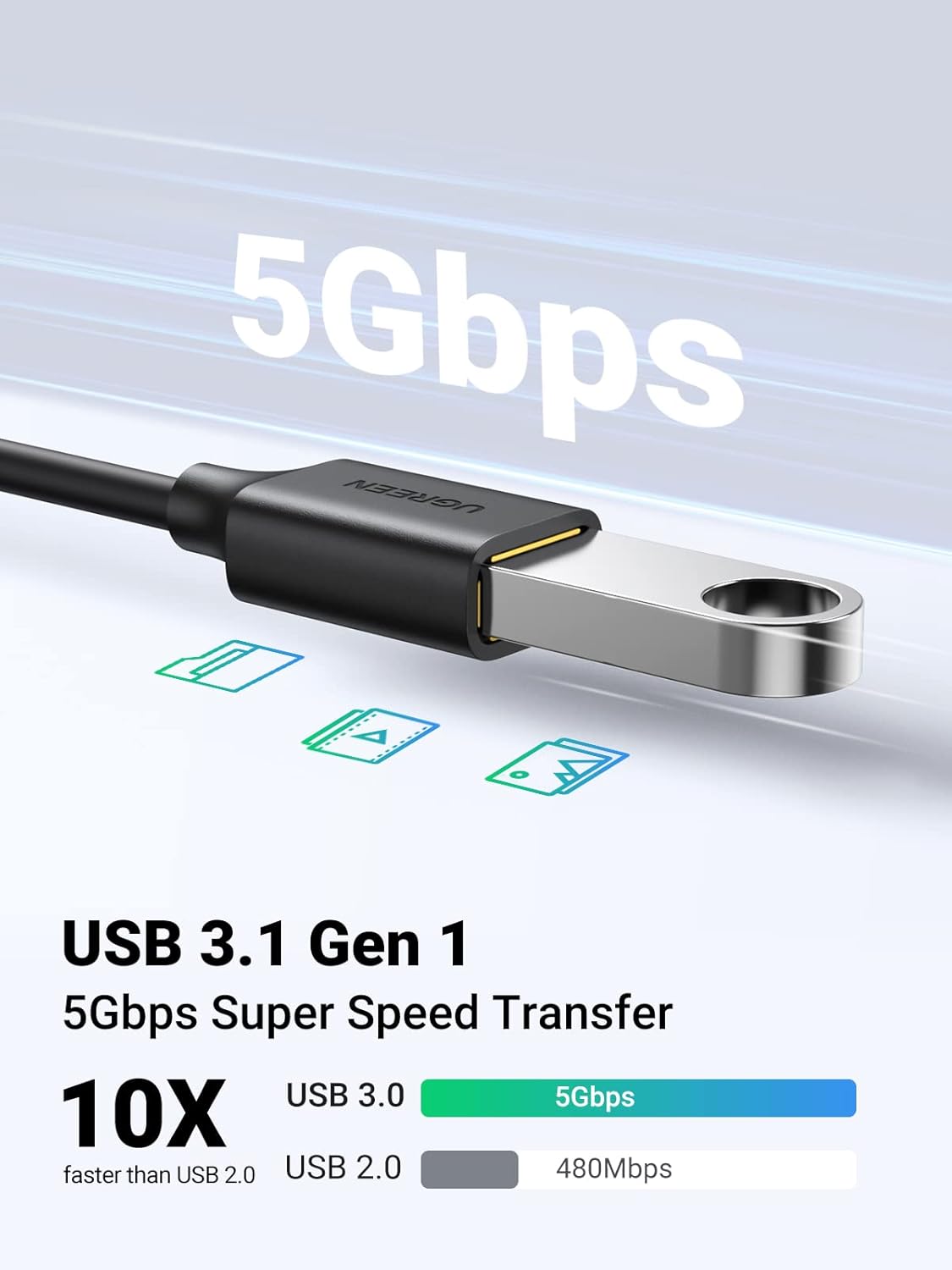 UGREEN USB C to USB 3.1 Adapter,USB C Male to USB Female Adapter,Type C Adapter OTG Cable Compatible with MacBook Pro 2022, MacBook Air/Mini,iPad mini/Pro 2022, Samsung Galaxy S22 Google Pixel - Image 2