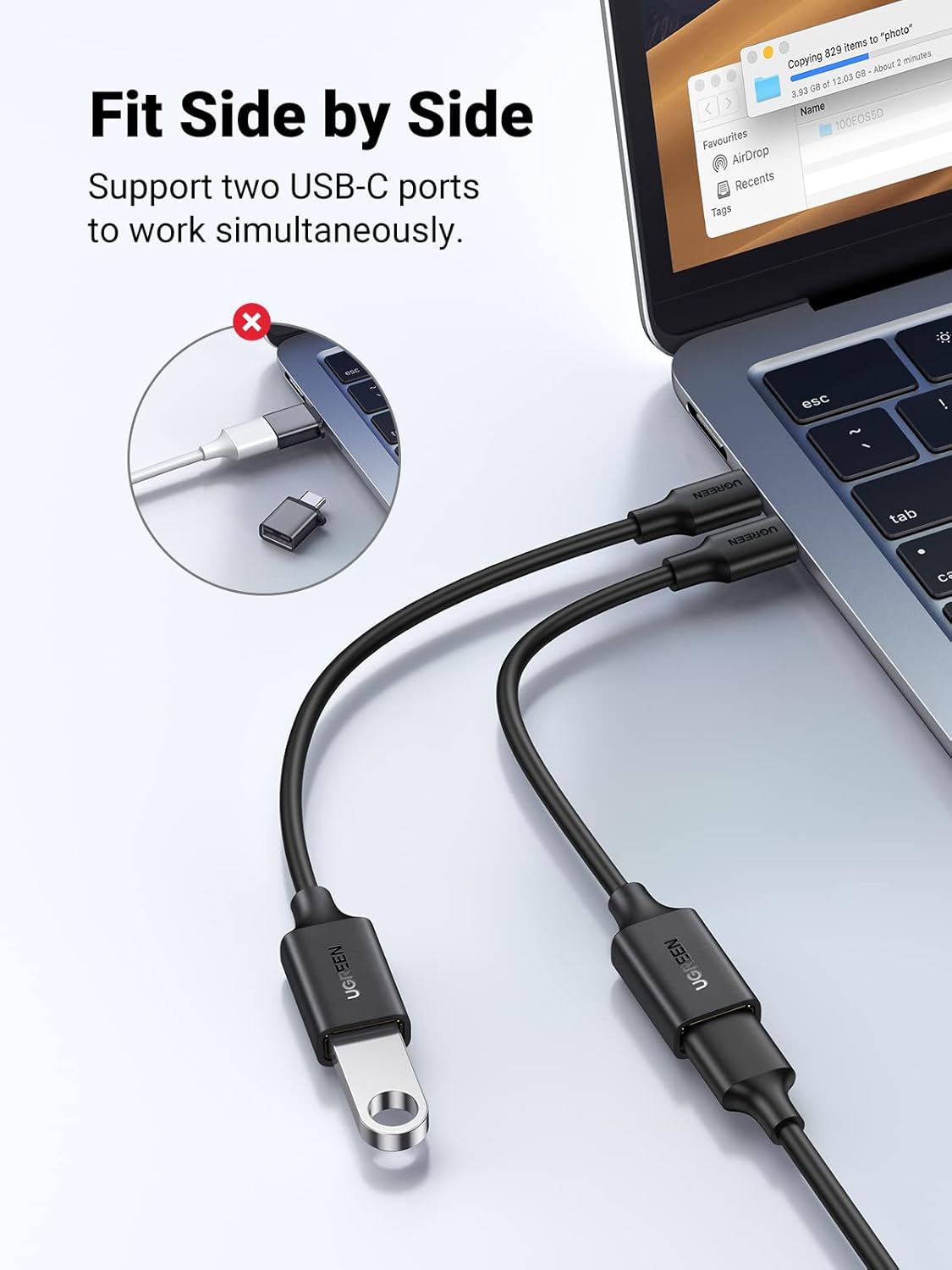 UGREEN USB C to USB 3.1 Adapter,USB C Male to USB Female Adapter,Type C Adapter OTG Cable Compatible with MacBook Pro 2022, MacBook Air/Mini,iPad mini/Pro 2022, Samsung Galaxy S22 Google Pixel - Image 4