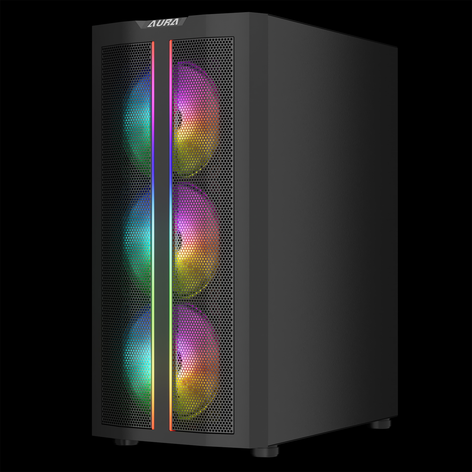 Gamdias Aura GC3 Elite Tempered Glass ATX Gaming Case - Black - Image 6