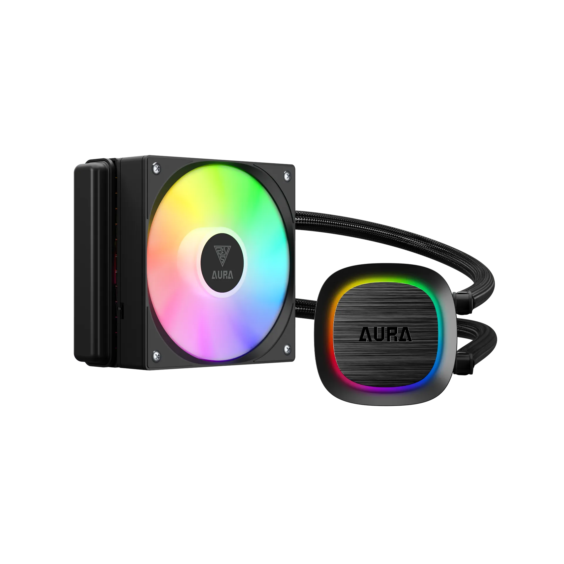 Gamdias Aura GL120 V2 120mm RGB Liquid Cooler - Black / Advanced Fluid - Image 2
