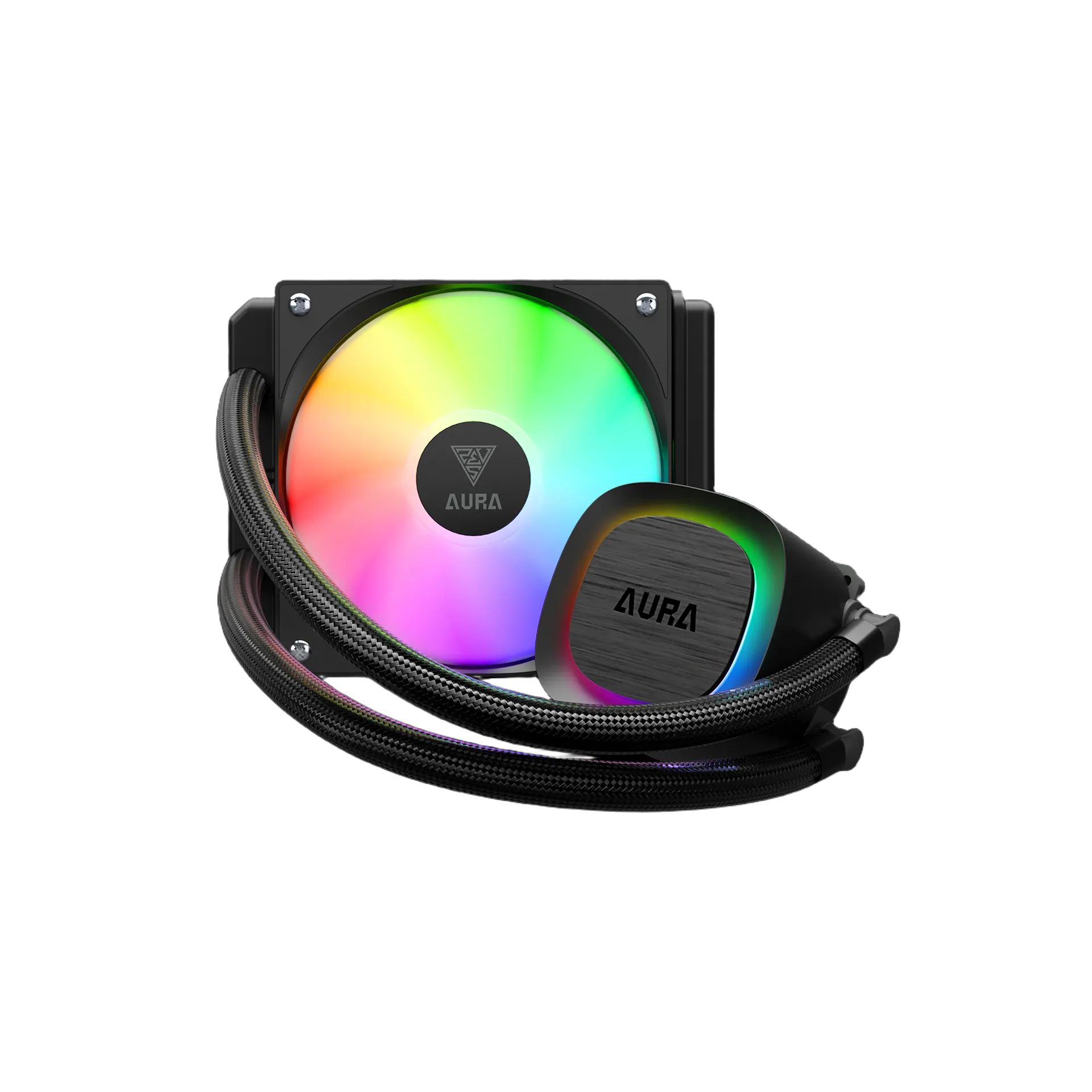 Gamdias Aura GL120 V2 120mm RGB Liquid Cooler - Black / Advanced Fluid - Image 3