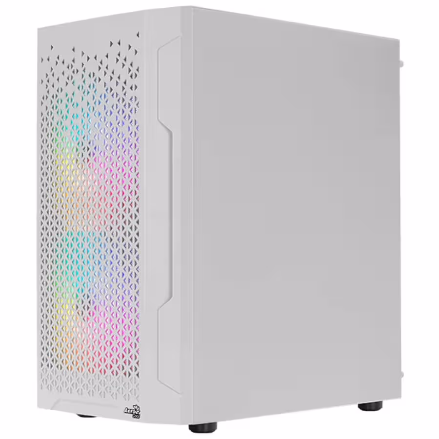 Aerocool Trinity Mini White tower case - 2x 140mm and 1x 120mm RGB included - Micro ATX - 2x3.5''... - Image 2