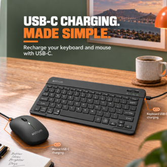 Astrum Mini Keyboard & Dual-Mode Mouse Combo, BT+2.4GHz, RGB - KCX60T