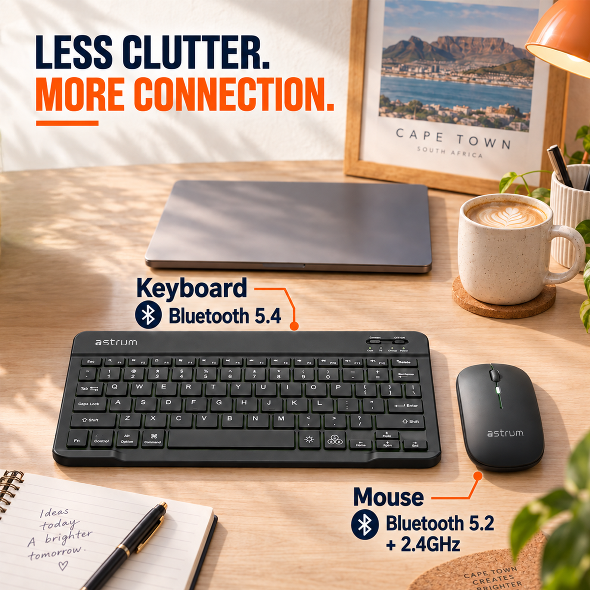 Astrum Mini Keyboard & Dual-Mode Mouse Combo, BT+2.4GHz, RGB - KCX60T - Image 4